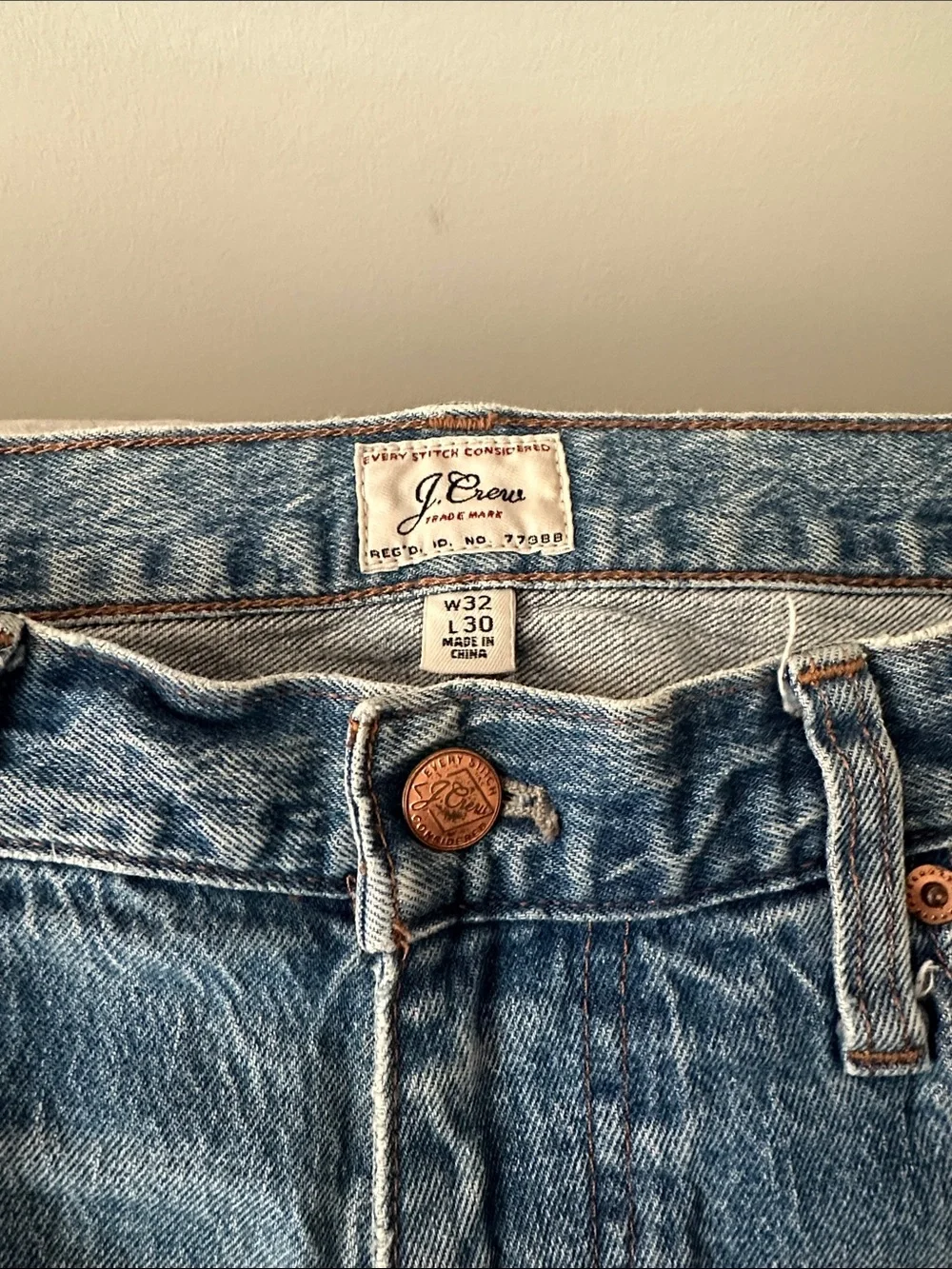 J. Crew Men’s Light Blue Straight Jeans